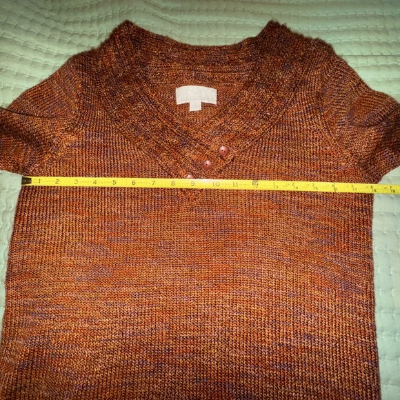 Carolyn Taylor Multicolor V-neck 3 button Sweater. Size PL. GUC - Picture 8 of 11